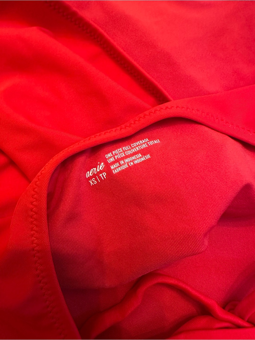 aerie Red One-Piece Swimsuit with Crisscross Straps - Picture 3 of 3